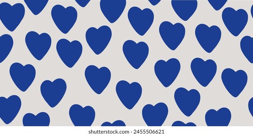 Heart assorted sizes sorted randomly with cutenes. Seamless love heart design vector background. Seamless pattern on Valentine's day. The seamless texture with hart.
