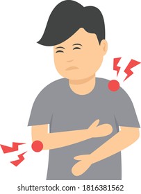 Heart attack in flat  design 