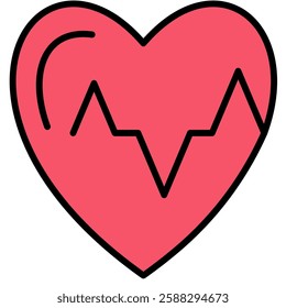 Heart Attack Icon, Chest Pain