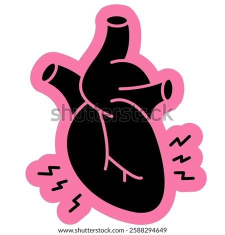 Heart Attack Icon, Chest Pain