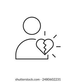 Heart attack icon design, isolated on white background, vector illustration