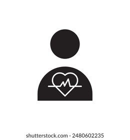 Heart attack icon design, isolated on white background, vector illustration