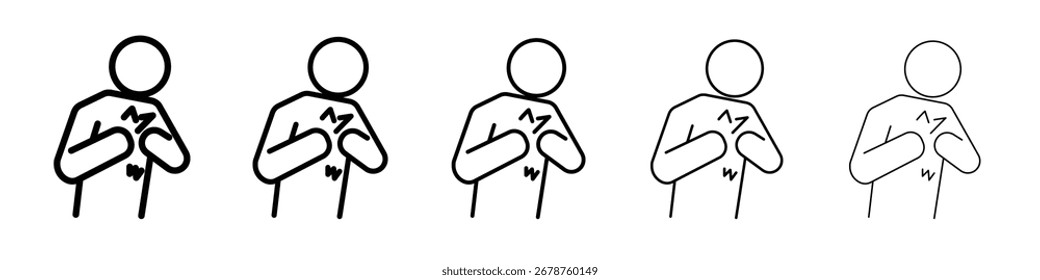Diseño del icono del ataque cardíaco, logotipo, App, UI. Ilustración vectorial, EPS
