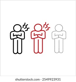 Heart attack  linear icon  , Myocardial infarction. Cardiovascular disease vector illustration on white background