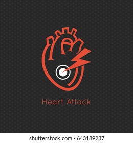 Heart Attack Logo Vector Icon Design