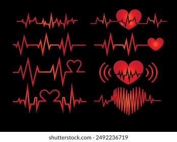 Heart Attack Shapes Design vector