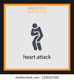 heart attack  vector icon