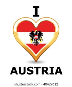 Bandera de Austria del Corazón