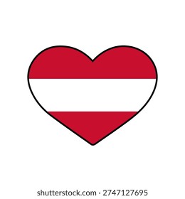 Heart with the Austria flag
Vector heart with the flag on a white background