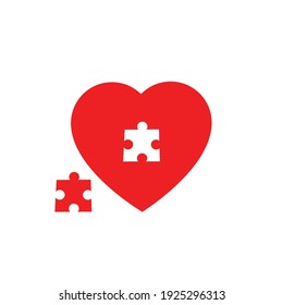 Autismo cardíaco aislado en ilustración vectorial de fondo blanco.