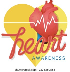 heart awarenes with line typography by imity studio imityworks
