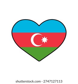 Heart with the Azerbaijan flag
Vector heart with the flag on a white background