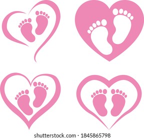 Free Free 124 Baby Footprint Heart Svg SVG PNG EPS DXF File