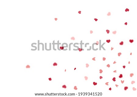 Heart Background. 8 March Banner with Flat Heart.  Exploding Like Sign. Vector Template for Mother's Day Card. Empty Vintage Confetti Template. Red Pink St Valentine Day Card with Classical Hearts.