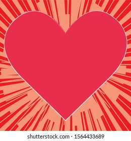 Heart Background with Abstract red