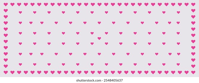 Heart Background. Beautiful Confetti Hearts Falling on Background. Invitation Template Background Design, Greeting Card, Poster. Valentine Day. Vector illustration