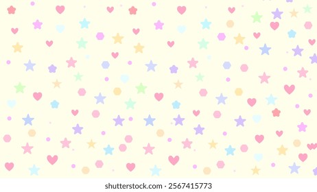 Heart Background. Beautiful Confetti Hearts Falling on Background. Invitation Template Background Design, Greeting Card, Poster. Valentine Day. Vector illustration	
