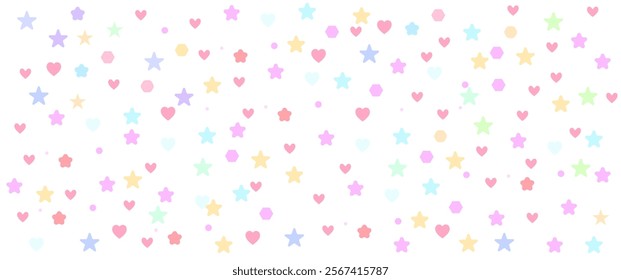 Heart Background. Beautiful Confetti Hearts Falling on Background. Invitation Template Background Design, Greeting Card, Poster. Valentine Day. Vector illustration	

