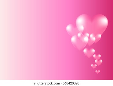 Heart background creative for valentine love theme in vector EPS10