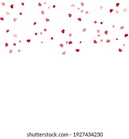 Heart Background. Empty Vintage Confetti Template. 8 March Banner with Flat Heart. St Valentine Day Card with Classical Hearts. Red Pink  Exploding Like Sign. Vector Template for Mother's Day Card.