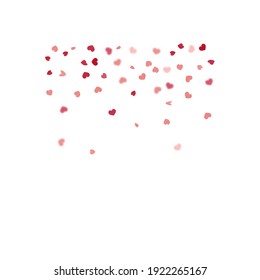 Heart Background.  Exploding Like Sign. Vector Template for Mother's Day Card. 8 March Banner with Flat Heart. Empty Vintage Confetti Template. St Valentine Day Card with Classical Hearts. Red Pink