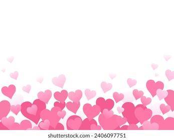 Heart background frame material pink