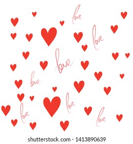 Heart Background Illustration - Scribble Background Vector