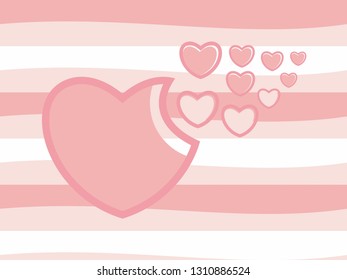 Heart Background - Invitation Design Templates, Greeting Cards, Posters. Valentine's Day. Vector illustration - Vector