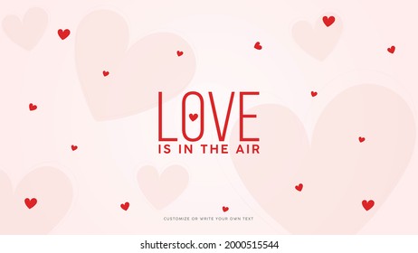Heart Background Love Is In The Air