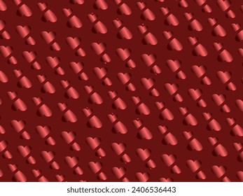 Heart background with modern ornaments, red color, suitable for valentines, letters, gifts, presents, surprises, etc.