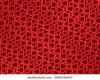 Heart background with modern ornaments, red color, suitable for valentines, letters, gifts, presents, surprises, etc.