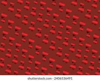 Heart background with modern ornaments, red color, suitable for valentines, letters, gifts, presents, surprises, etc.