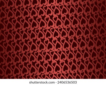 Heart background with modern ornaments, red color, suitable for valentines, letters, gifts, presents, surprises, etc.