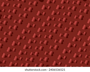 Heart background with modern ornaments, red color, suitable for valentines, letters, gifts, presents, surprises, etc.
