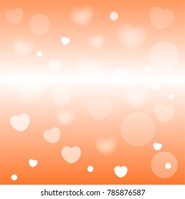 heart background with orange gradient color