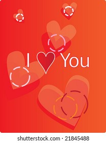 Heart background with ornate decoration