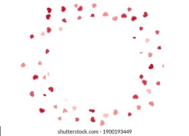 Fondo del corazón. Banner rosa rojo 8 de marzo con corazón plano. Tarjeta San Valentín con corazones clásicos. Plantilla De Confetti Vintage Vacía.  Explosionando como signo. Plantilla de vectores para la tarjeta del día de la madre.