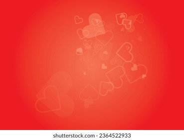 heart background red, vector stock illustrator
