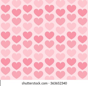 Heart background. Rose vector seamless love pattern