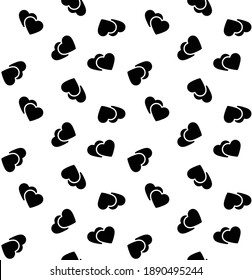 heart background Seamless. love background vector black 