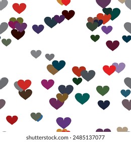 Heart background, seamless pattern vector, pattern design, I love you symbol, heart vector, heart pattern vector, heart shape, background texture, vector abstract, ornamental pattern