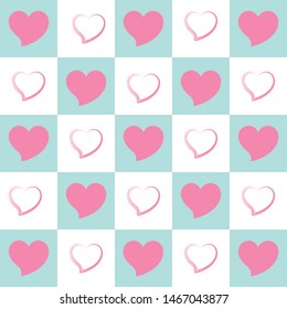 Heart background. Seamless vector pattern