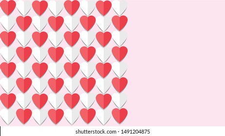 Heart background. Seamless vector pattern. Valentines Day Heart. Vector illustration. EPS10.