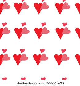 Heart background. Seamless vector pattern.