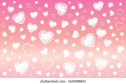 Heart background. Seamless vector pattern