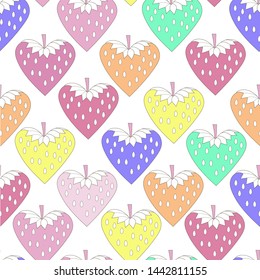 Heart Background. Snow Vector Illustration.