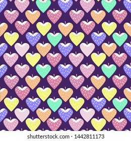 Heart Background. Snow Vector Illustration.