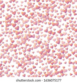 Heart background. Sunset polygonal hearts in diamond style. Low poly hearts background. Beautiful vector illustration.