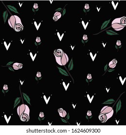 The heart background texture and hand drawn, Valentines day,love theme.