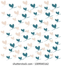 The heart background texture with seamless pattern and hand drawn, Valentines day,love theme.